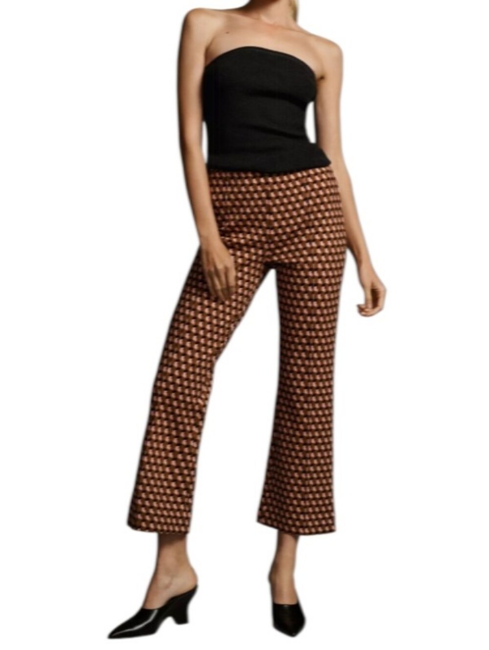 Maeve Anthropologie The Margot Kick Flare Cropped Pants